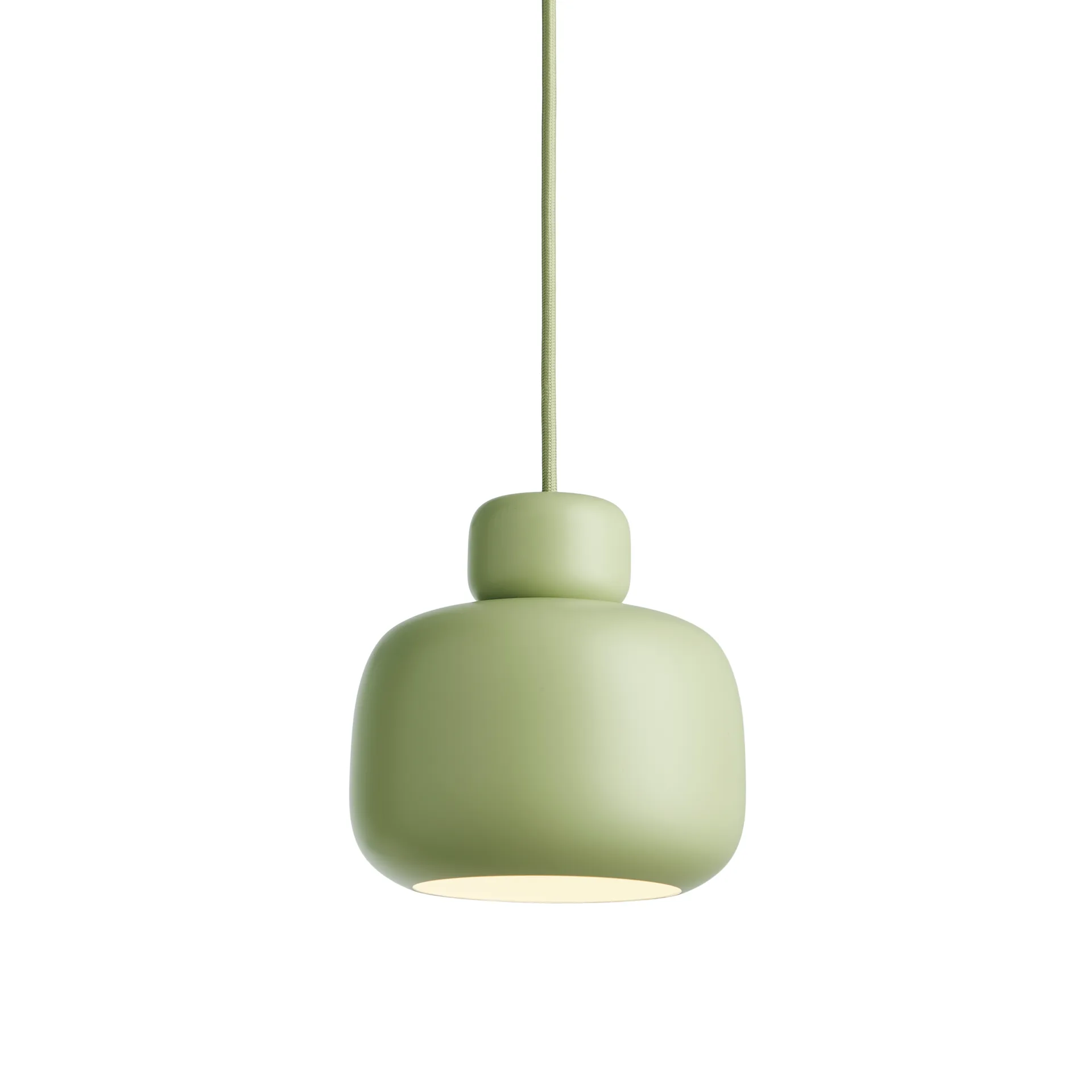 Stone pendel opalglas, Matcha green Woud