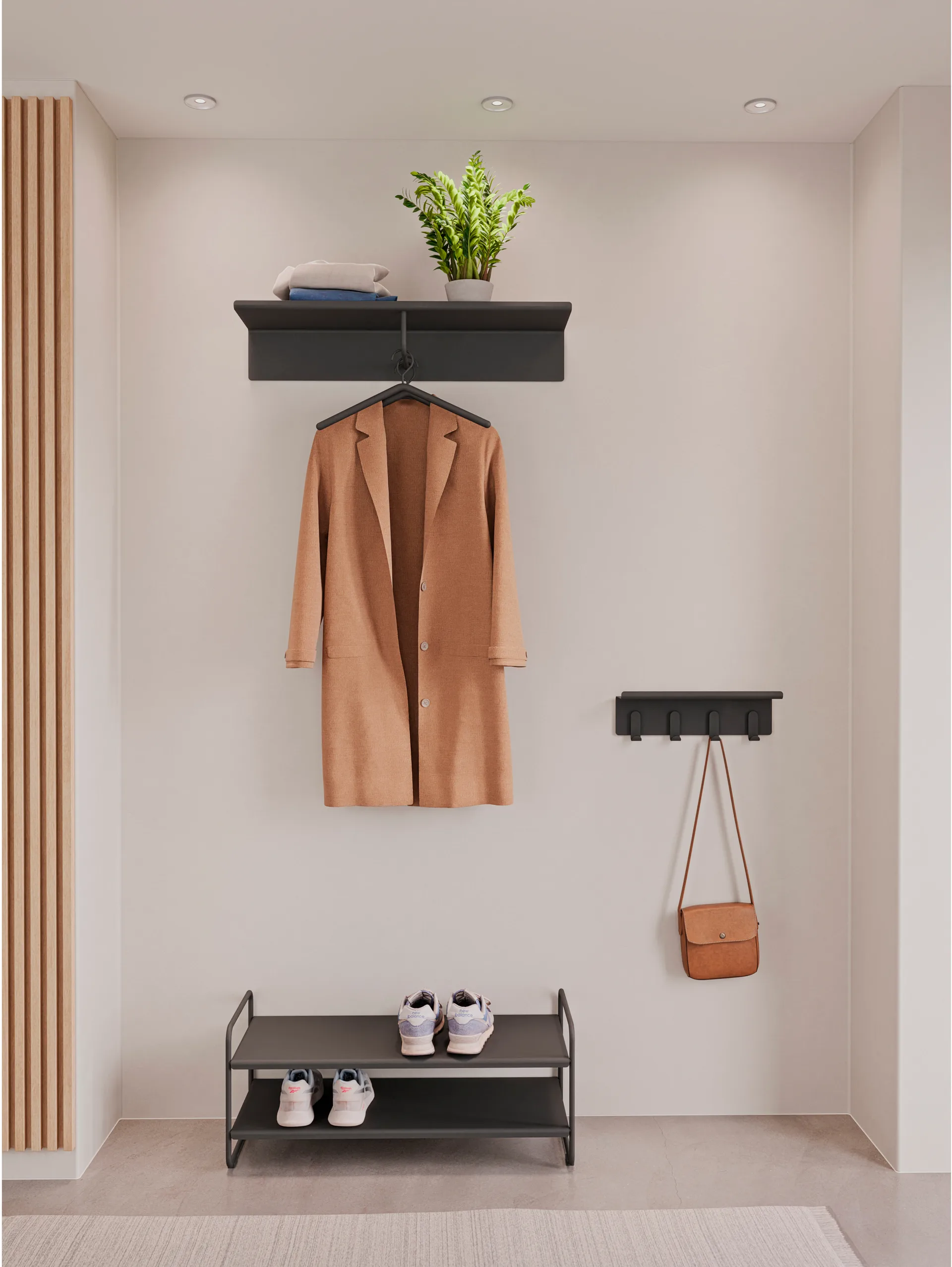 A-Coat rack hatthylla, Black Zone Denmark