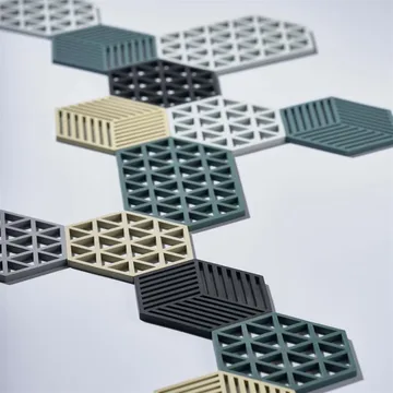 Hexagon grytunderlägg - svart - Zone Denmark