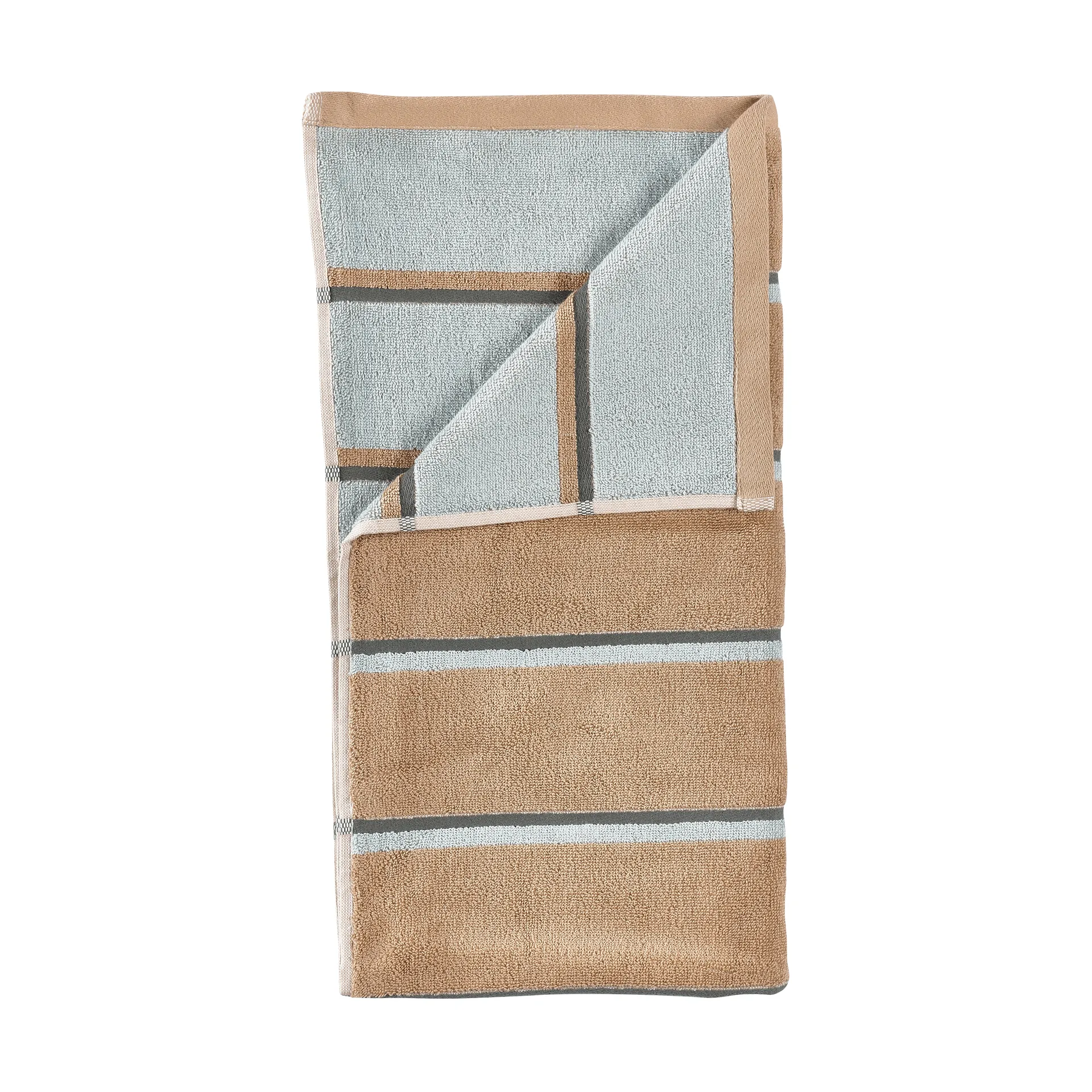 Sauna Handduk, Camel-ice blue-olive green, 50x100 cm Zone Denmark