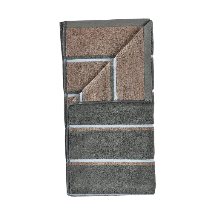Sauna Handduk - Olive green-taupe-blue fog, 70x140 cm - Zone Denmark