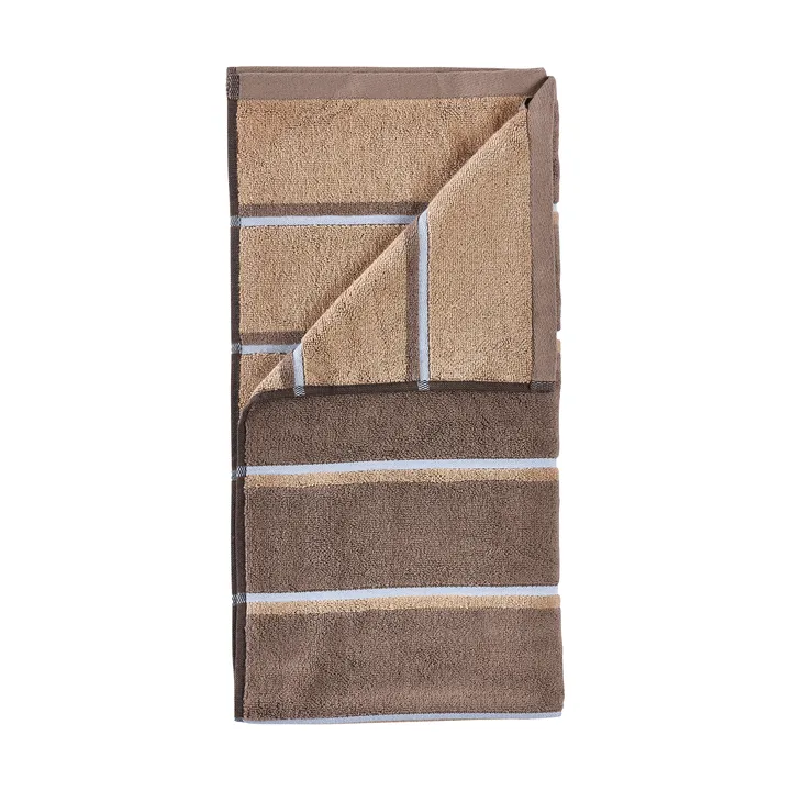 Sauna Handduk - Taupe-camel-sky blue, 70x140 cm - Zone Denmark