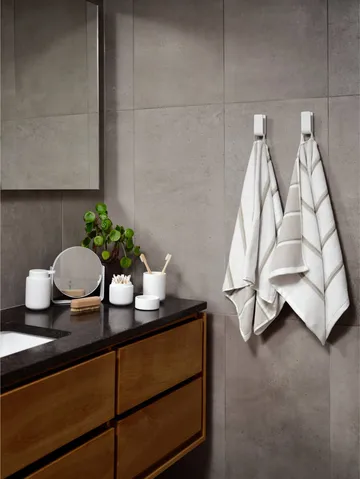 Sauna Handduk - White-soft grey-eucalyptus, 50x100 cm - Zone Denmark