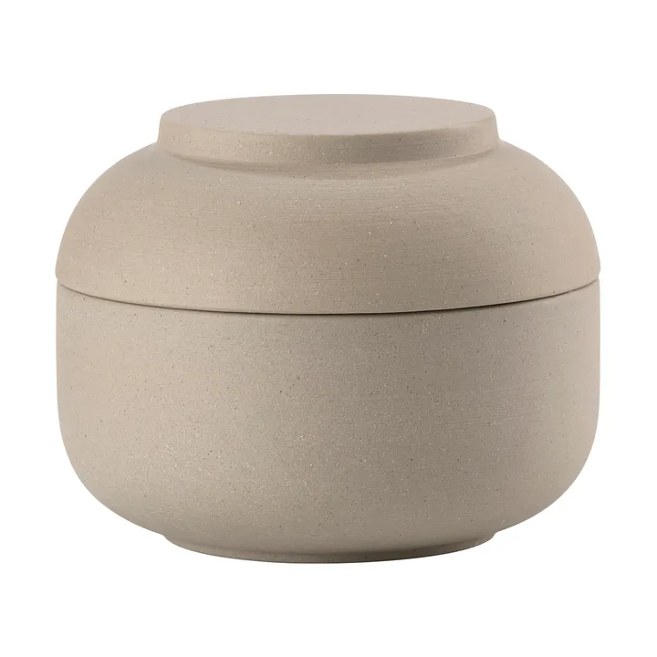 Sensu burk med lock Ø10,5x7,5 cm - Taupe - Zone Denmark