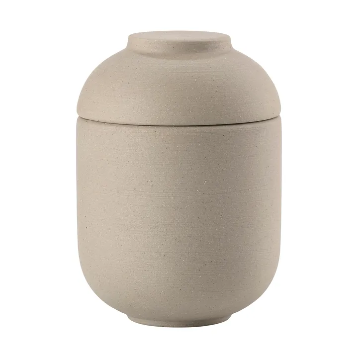 Sensu burk med lock Ø6,5x9 cm - Taupe - Zone Denmark
