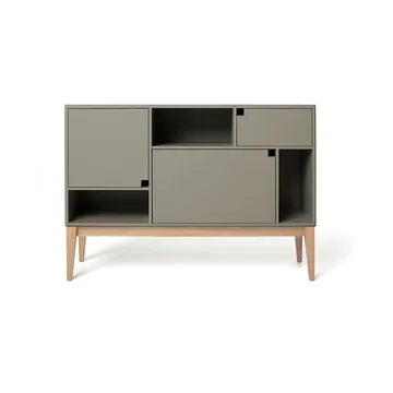 Citti 6x3 skåp - Mole grey-stativ i ek mattlack - Zweed