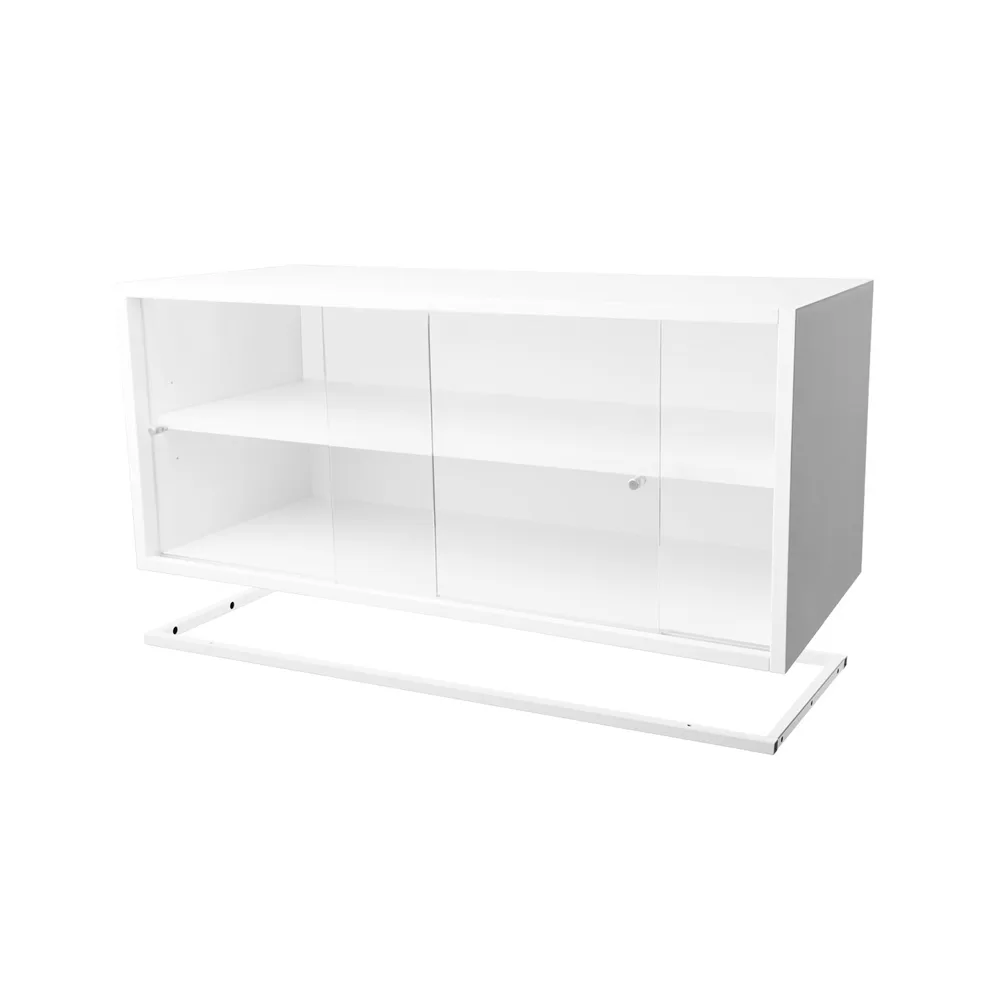 Molto vitrinmodul 840, vit, inkl. vit metallram Zweed