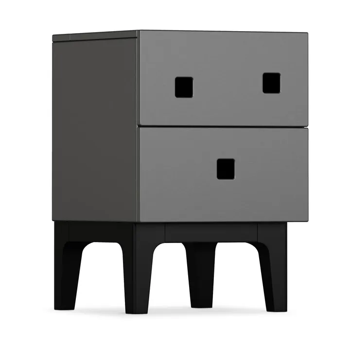 Peep S1 sängbord - Slate grey, svartlack - Zweed