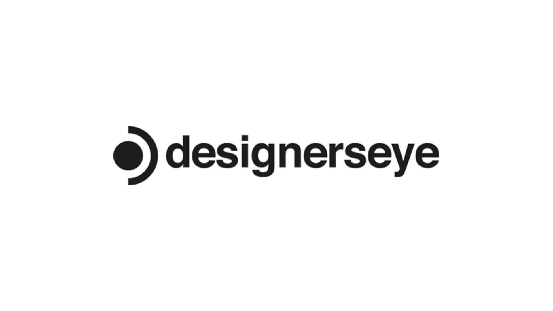 Designerseye-logotyp med en stiliserad ögonikon till vänster och namnet designerseye i svart text till höger.