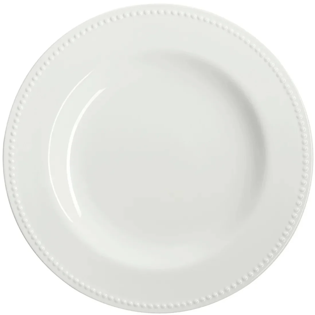 Dots tallrik från Scandi Living, här i vitt är en tallrik perfekt för likväl nyårsfesten som vardagsmåltiderna. Den enkla designen med subtil relief gör tallriken tidlös och otroligt enkel att kombinera med olika former av bestick, glas och porslin.